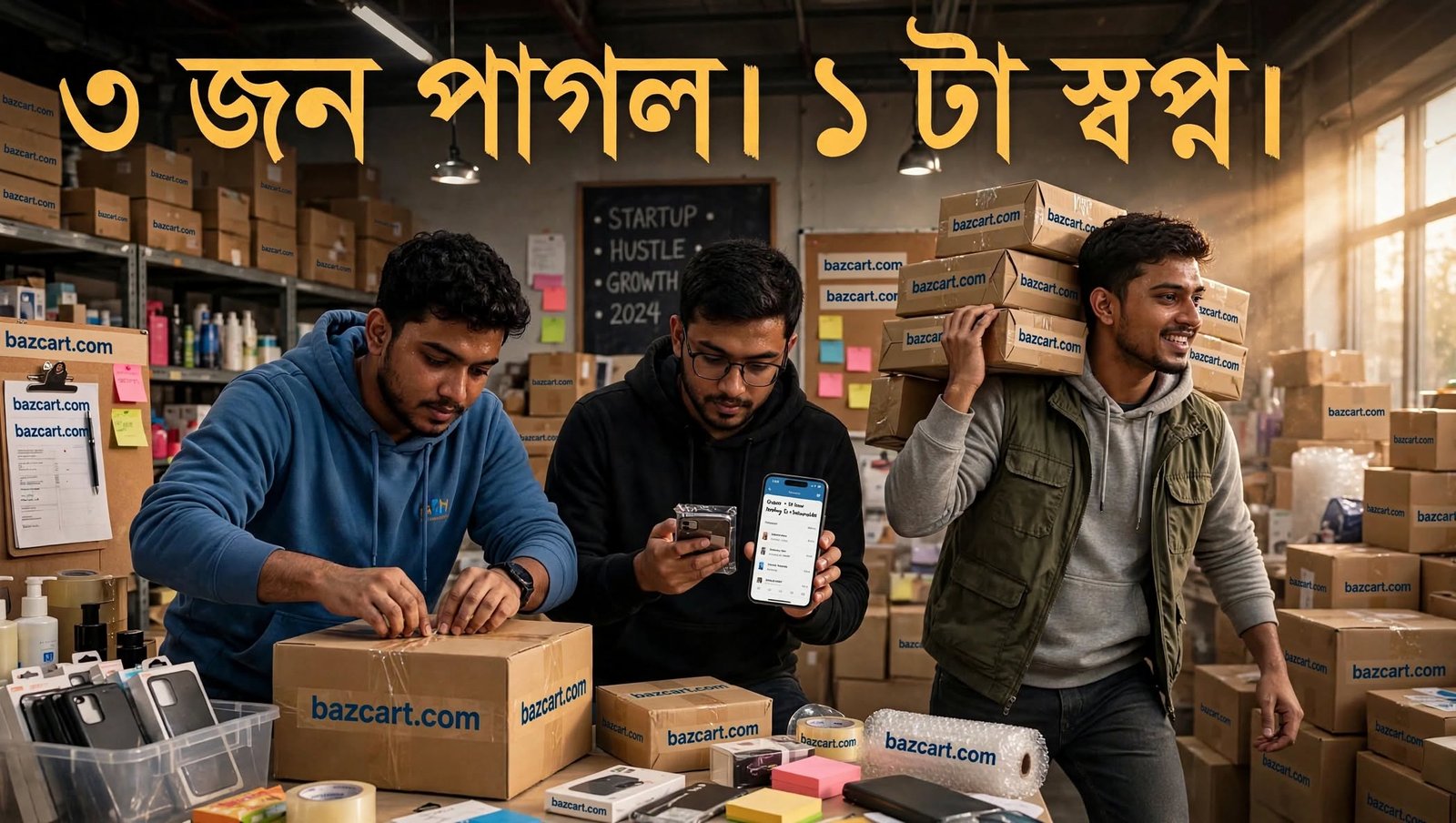 ৩ জন পাগল। ১ টা স্বপ্ন।